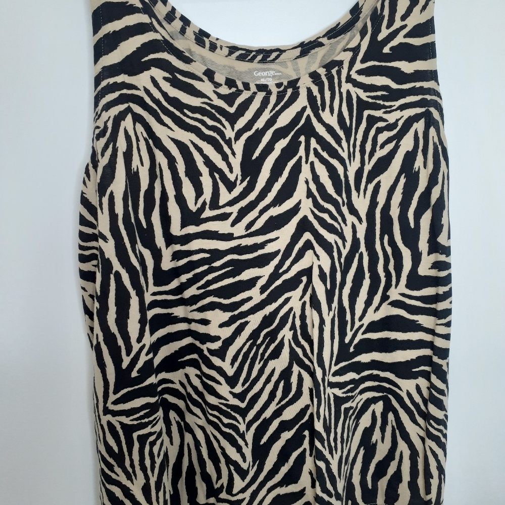 Zebra print sleeveless top